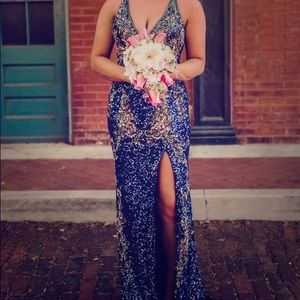 Navy prom dress